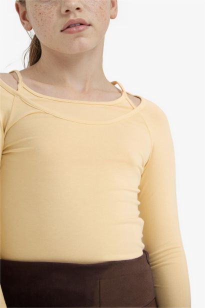 T-shirt slim à manches longues pour Fille