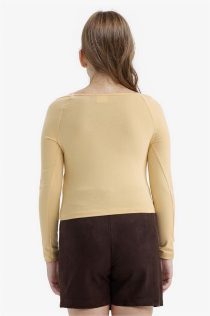 T-shirt slim à manches longues pour Fille