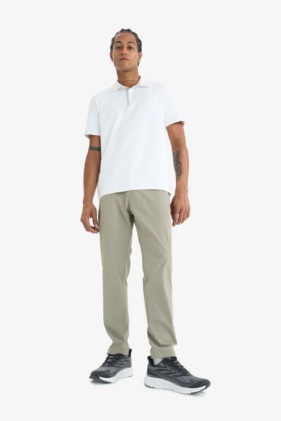 تيشيرت بولو رياضي نص كم قصة عادية من DeFactoFit