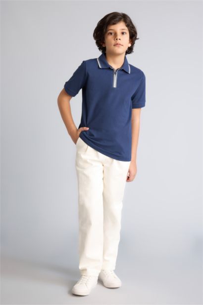 T-shirt Polo en piqué à manches courtes pour garçon