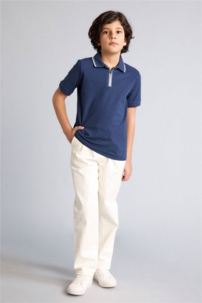 T-shirt Polo en piqué à manches courtes pour garçon