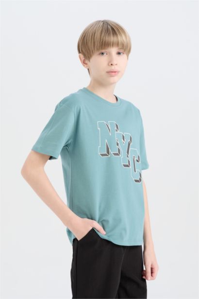 Boy Crew Neck Printed Short Sleeve T-Shirt