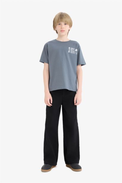 Boy Crew Neck Printed Short Sleeve T-Shirt