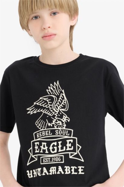 Boy Crew Neck Printed Short Sleeve T-Shirt