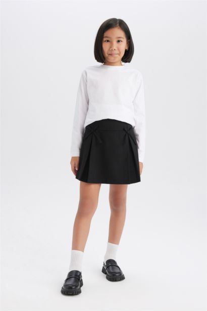 Jupe plissée noire pour fille