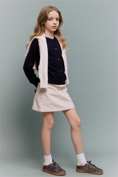 Girl Gabardine Skirt