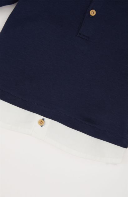 تيشيرت بيبي اولادي قصة عادية بياقة قميص