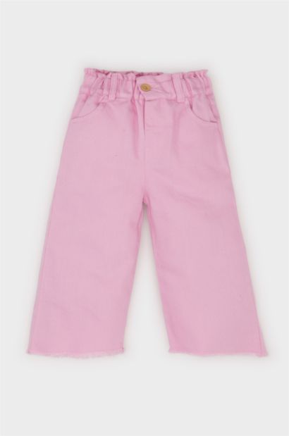 Baby Girl Wide Leg Gabardine Pants