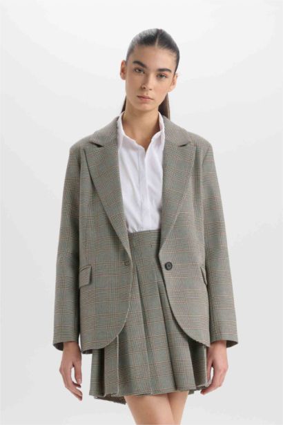 Oversıze Ceket Yaka Blazer Ceket