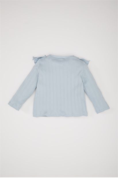 Pull en maille à col rond et manches longues pour bébé fille