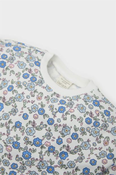 Ensemble de sweat et legging fleuris pour bébé fille