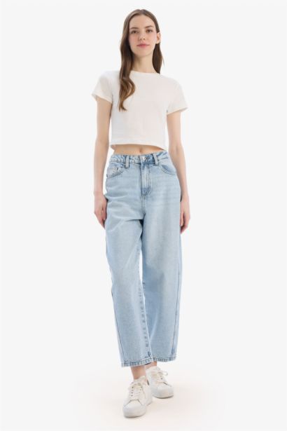 Carrot Fit High Waist Ankle Length Jeans