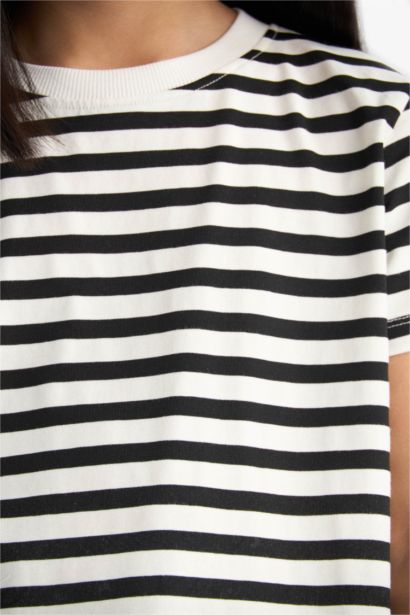 Lot de 3 T-shirts à manches courtes et col rond Coupe décontractée pour fille