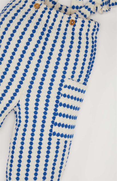 Salopette à motif avec poches pour bébé fille