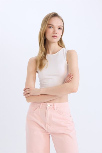 كروب توب سليم فيت بياقة رسن