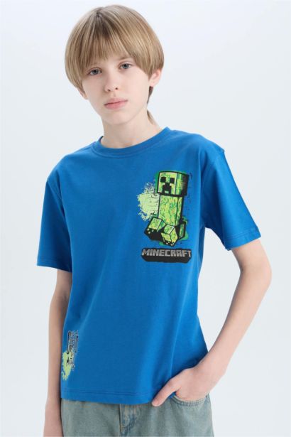 Minecraft Kısa Kollu Tişört Erkek Çocuk