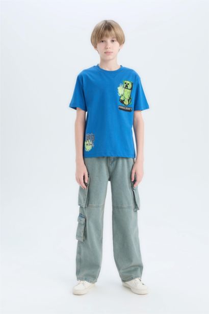 Minecraft Kısa Kollu Tişört Erkek Çocuk