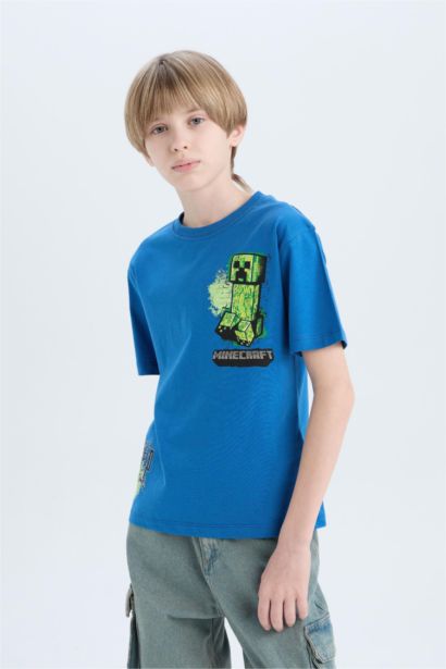 Minecraft Kısa Kollu Tişört Erkek Çocuk