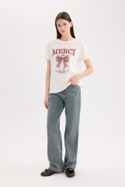 تيشيرت نص ردن قصة عادية بياخة مستديرة