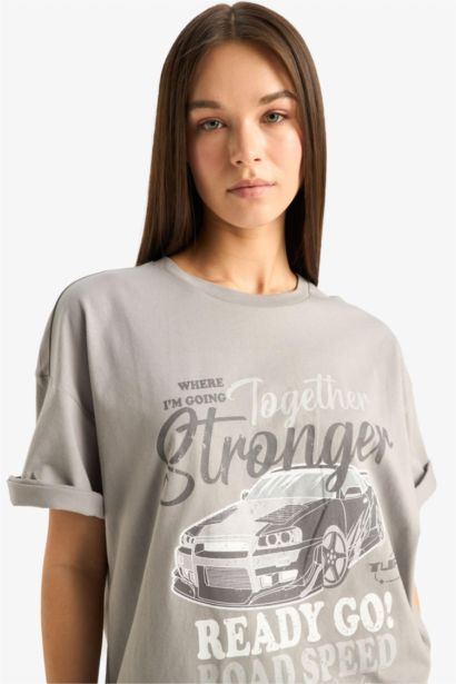 Oversize Fit Crew Neck Short Sleeve T-Shirt