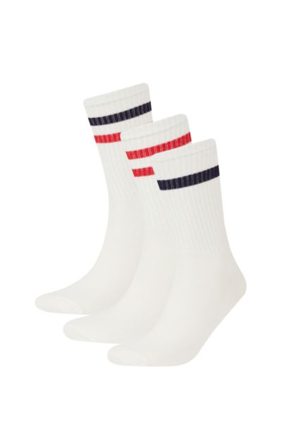 جوارب طويلة قطن ولادي - 3 قطع