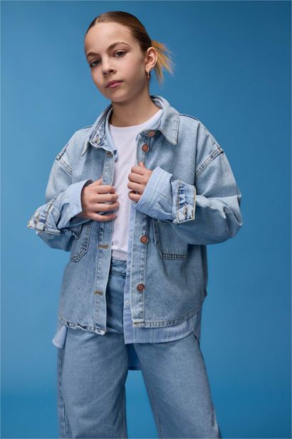 Girl Cotton Denim Jacket