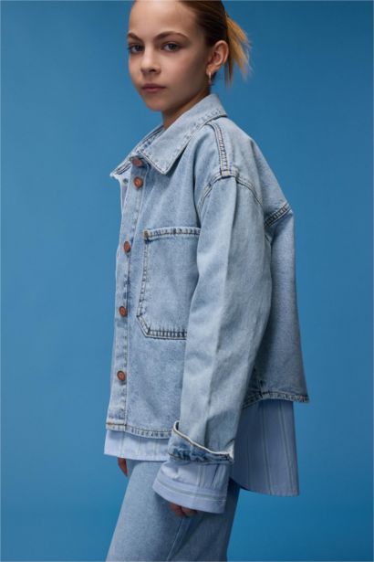Girl Cotton Denim Jacket