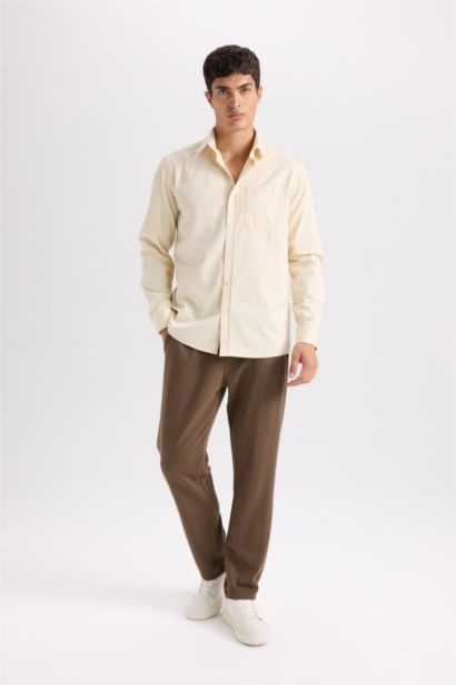 Regular Fit Regular Hem Pocket Detailed Trousers