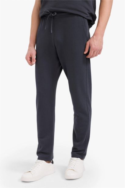 Regular Fit Tied Waist Straight Leg Sweatpants