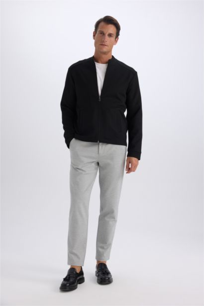 Veste bomber slim à fermeture éclair et poches