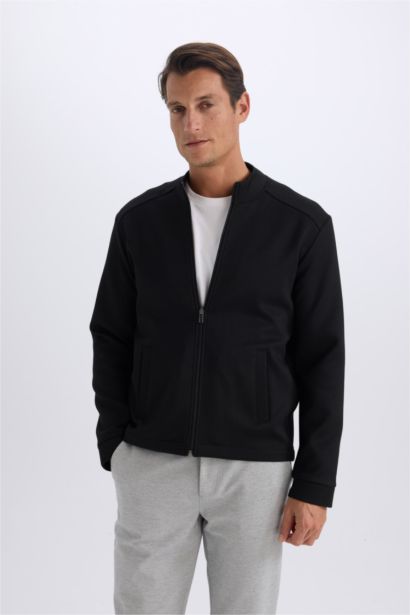 Veste bomber slim à fermeture éclair et poches