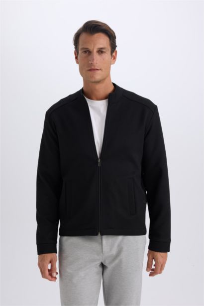 Veste bomber slim à fermeture éclair et poches
