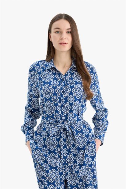 Chemise imprimée en viscose Coupe décontractée