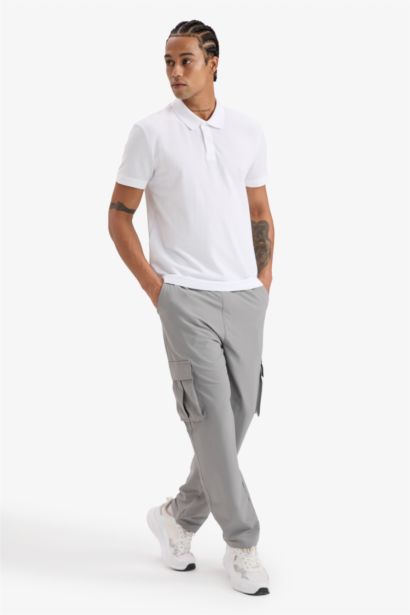 تيشيرت بولو رياضي نص كم سليم فيت بيكيه من DeFactoFit