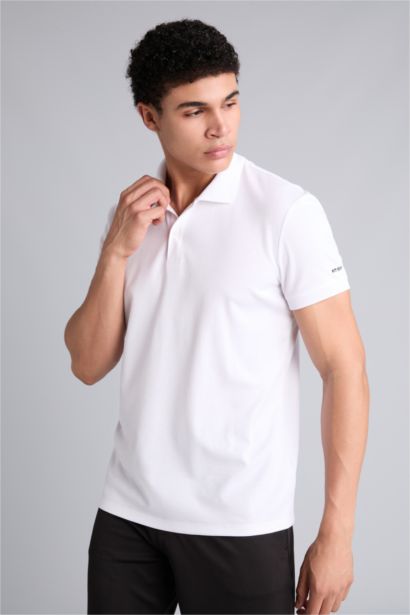 Slim Fit Pique Short Sleeve Polo T-Shirt