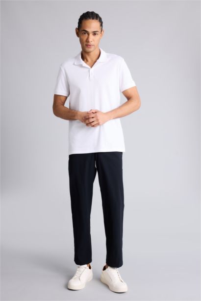 Slim Fit Polo Collar Sports Pique T-Shirt