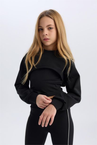 Girl Relax Fit Crew Neck Sweatshirt