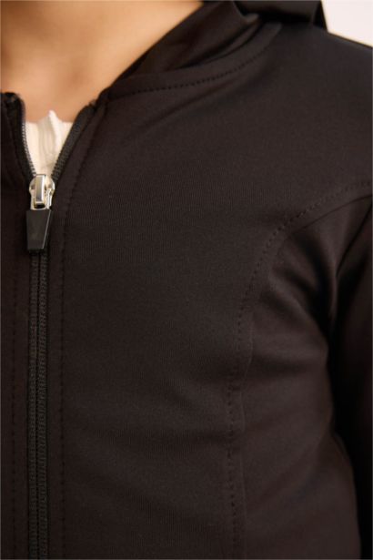 Slim Fit Hooded Cardigan