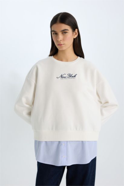 релакс пішімі қала с мойын Свитер