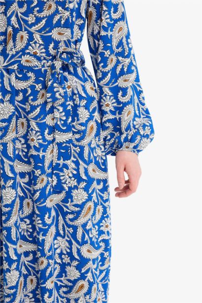 Regular Fit Crew Neck Printed Dress