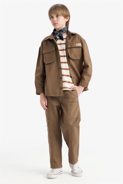 Boy Loose Fit Twill Trousers