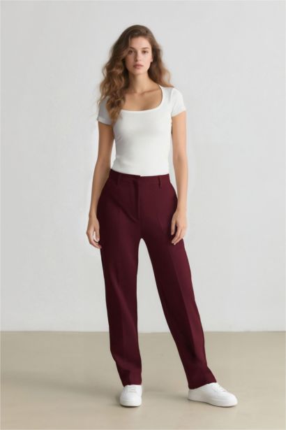 Sorbe x DeFacto Regular Waist Straight Leg Carrot Fit Pants