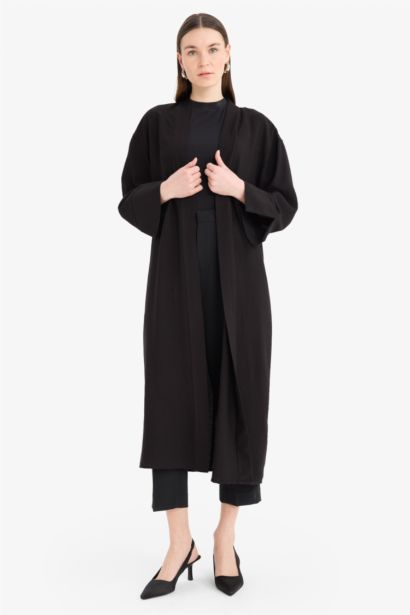Relax Fit Basıc Midi Kimono
