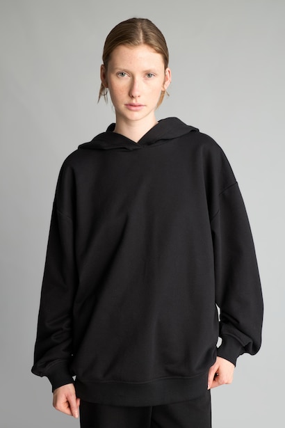 Relax Fit Kapüşonlu Basıc Kalın Sweatshirt