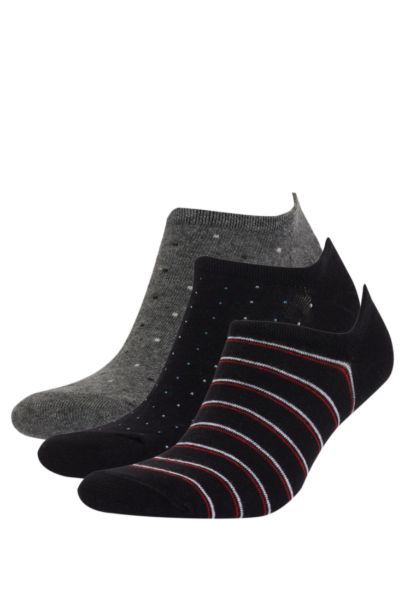Erkek 3'lü Pamuklu Sneaker Çorap