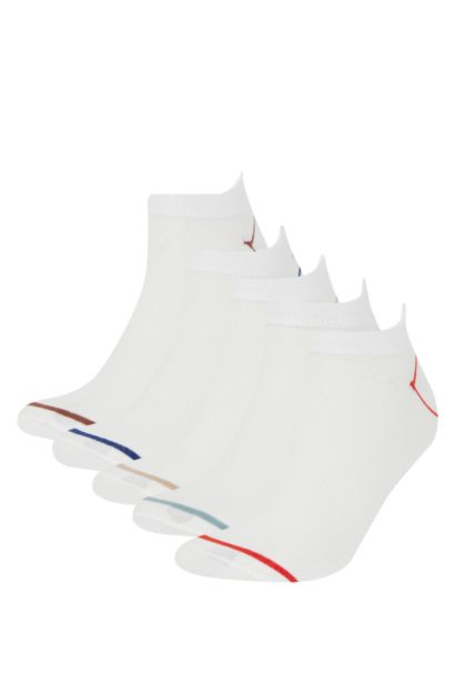 Man Striped 5 Piece Short Socks