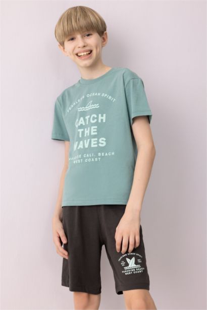 Ensemble Pyjama T-shirt et Short taille élastique pour garçon