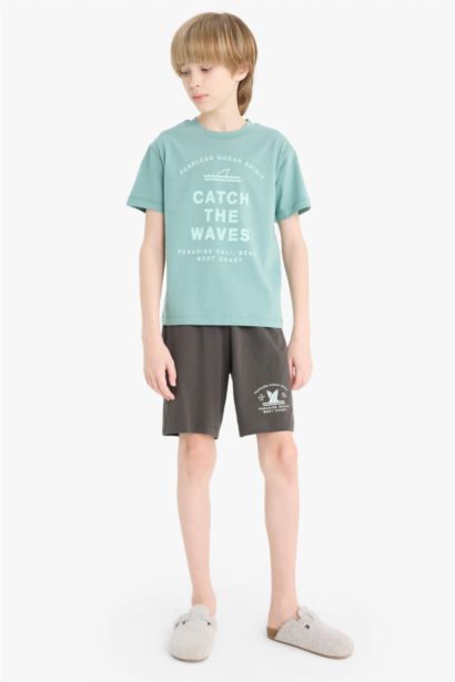 Ensemble Pyjama T-shirt et Short taille élastique pour garçon