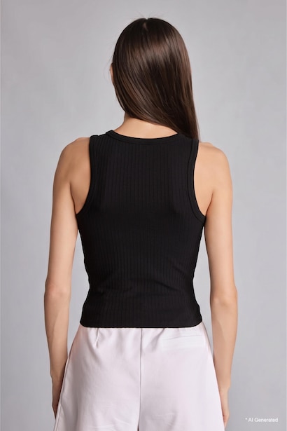Slim Fit Camisole Crew Neck Tank Top