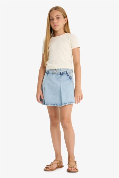 تنورة شورت قطن بناتي